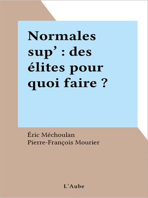 cover image of Normales sup'